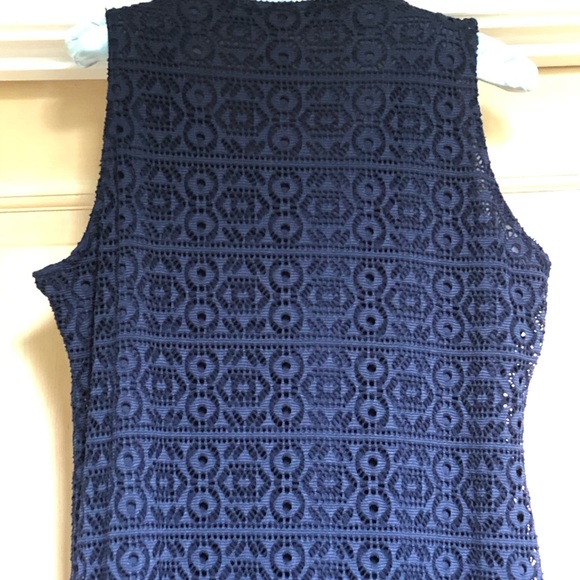 Navy Stretch Lace Maxi Dress, Size 8,10, Sleeveles - Picture 11 of 13